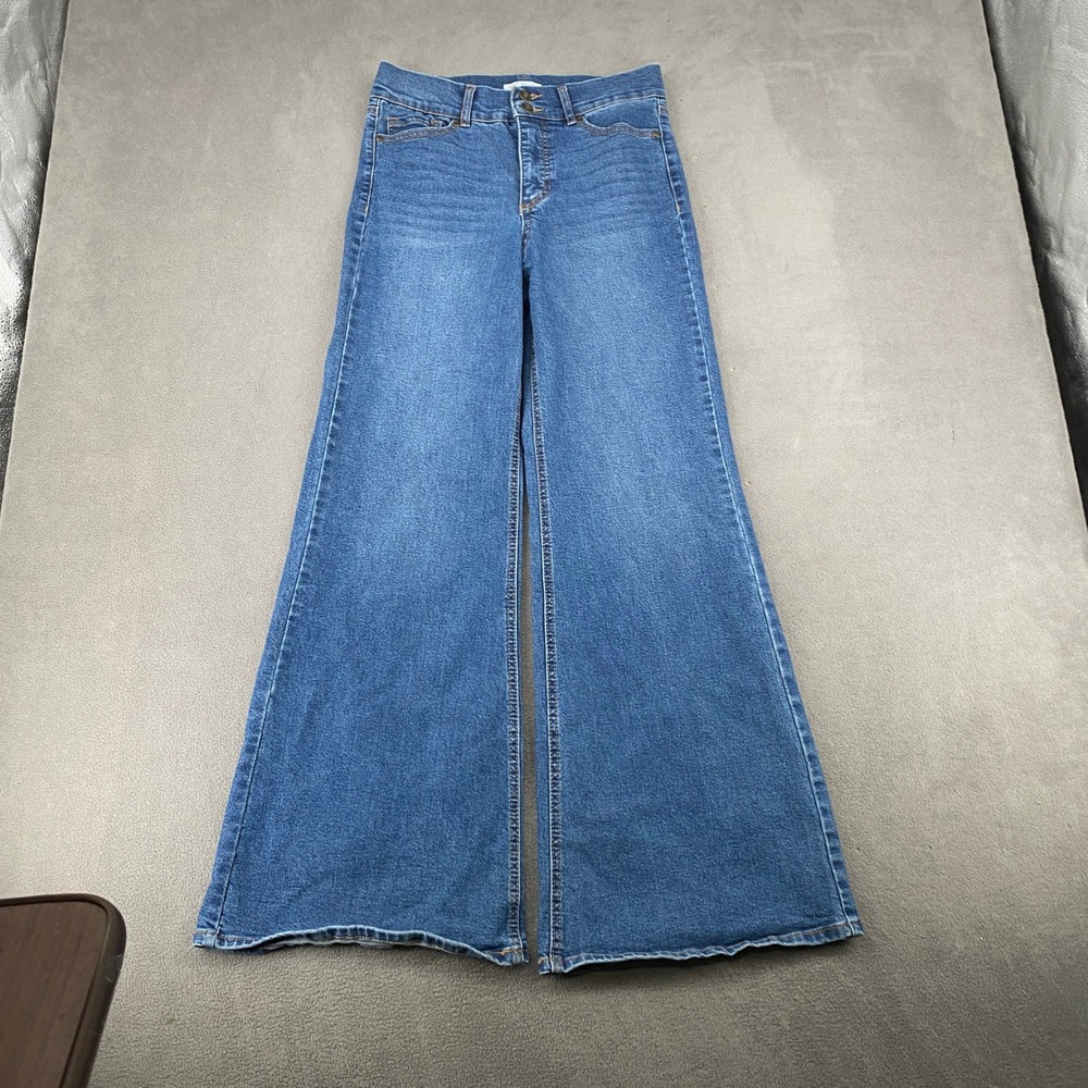 Sofia Jeans by Sofia Vergara Margot Wide Leg Blue Denim Pants Size 6